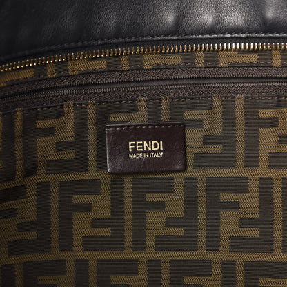 Fendi Calfskin Ruffle Roll Tote Black 6 of 13
