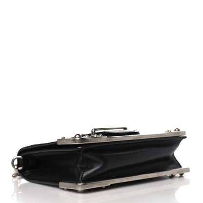 Prada City Calf Cahier Chain Clutch Black 3 of 7