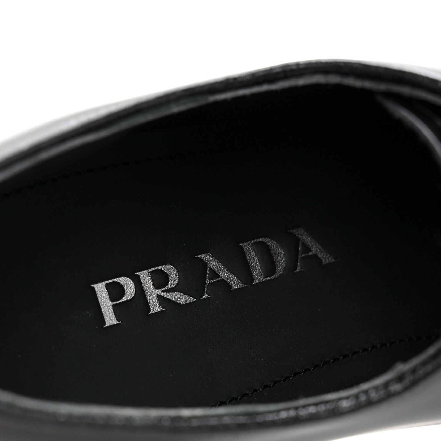 Prada Spazzolato Lace Up 50mm Loafers 38 Black 8 of 10