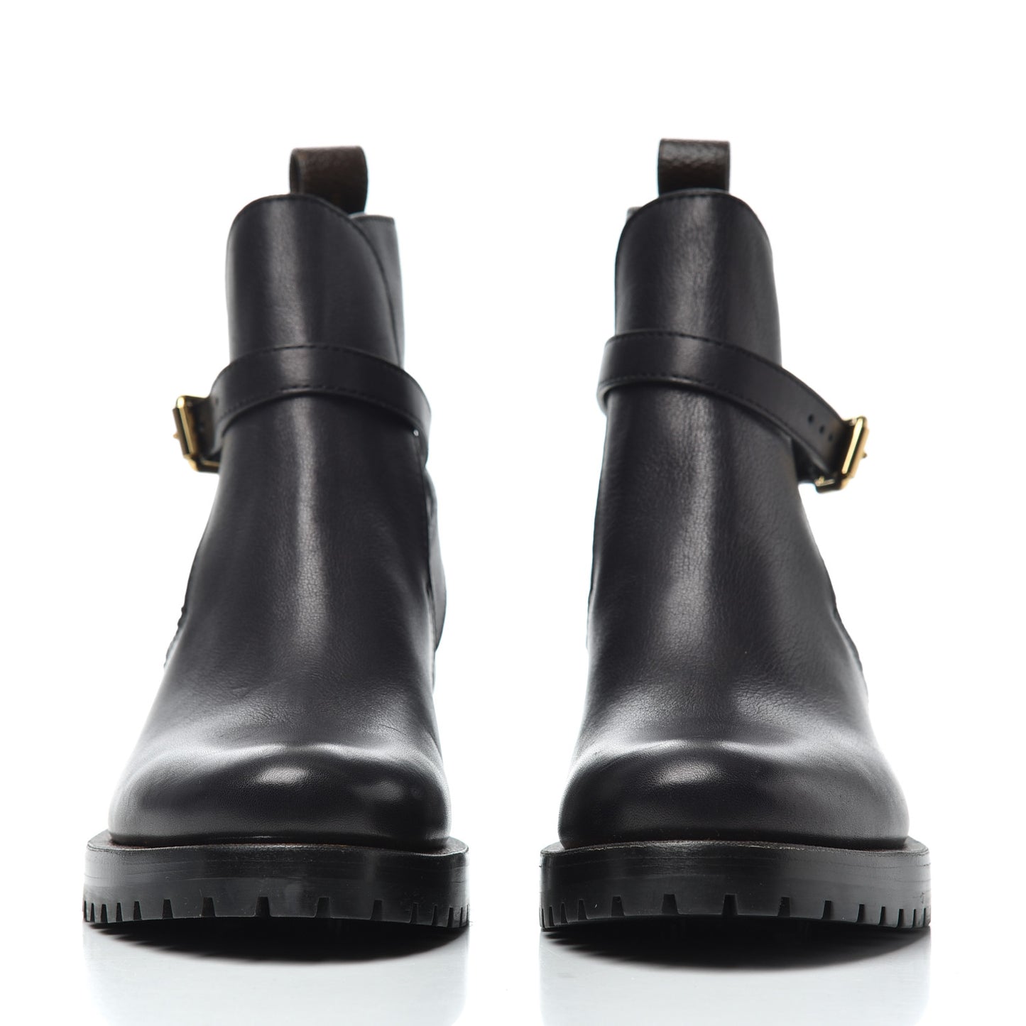 Calfskin Monogram Discovery Flat Ankle Boots 36 Black