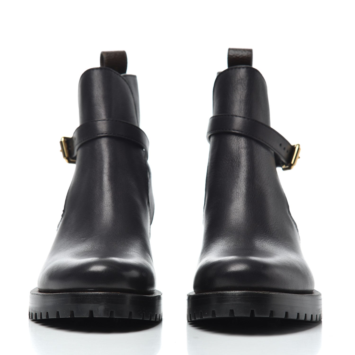 Louis Vuitton Calfskin Monogram Discovery Flat Ankle Boots 36 Black 2 of 12
