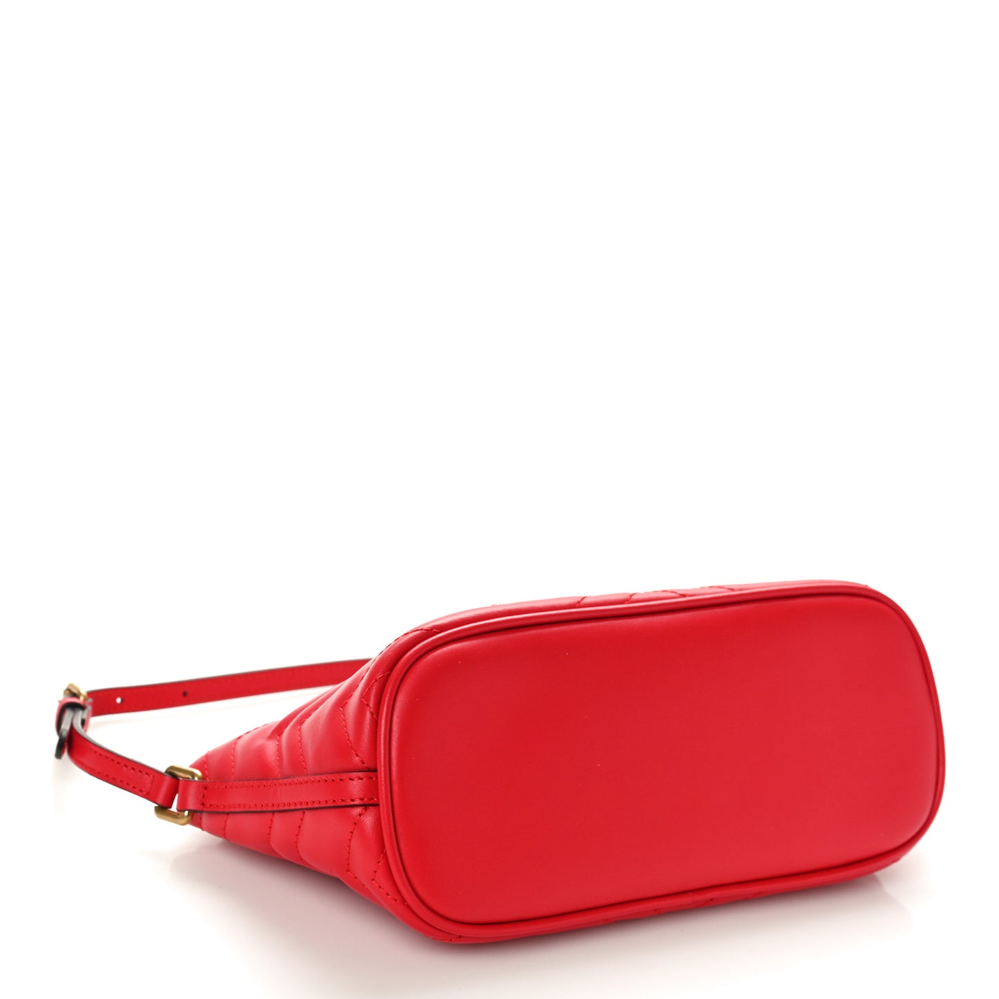 Calfskin Matelasse Chevron GG Marmont Sling Shoulder Bag Rosso