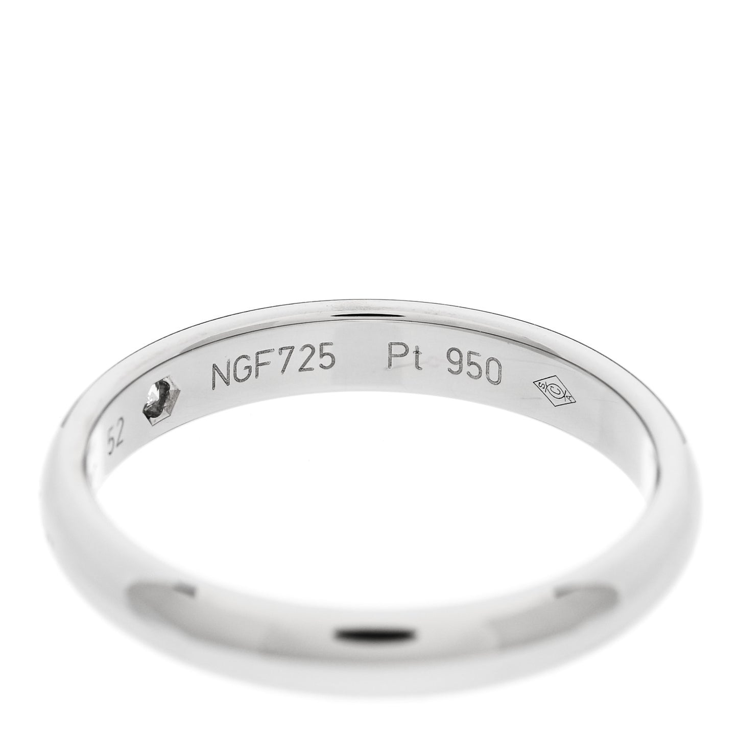 Platinum Diamond 3mm C De Cartier Wedding Band Ring 52 6