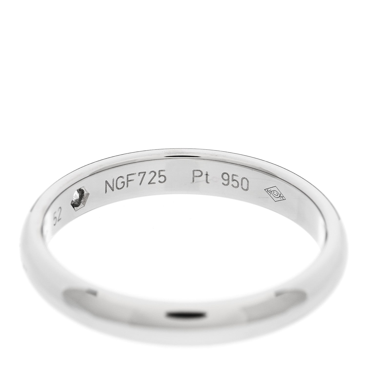 Cartier Platinum Diamond 3mm C De Cartier Wedding Band Ring 52 6 5 of 6