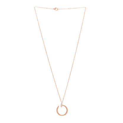 Cartier 18K Pink Gold Diamond Juste Un Clou Pendant Necklace 3 of 4