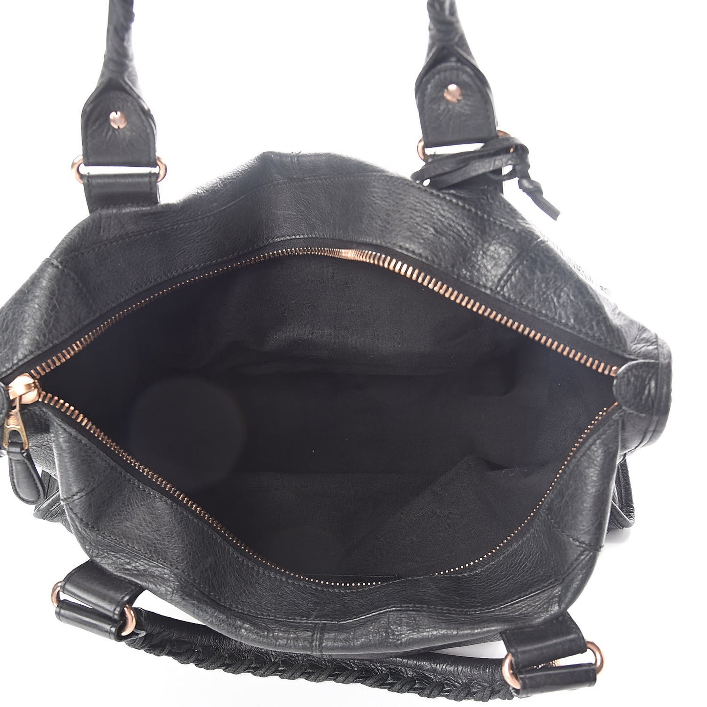 Agneau Giant 21 Rose Gold Hardware Work Black