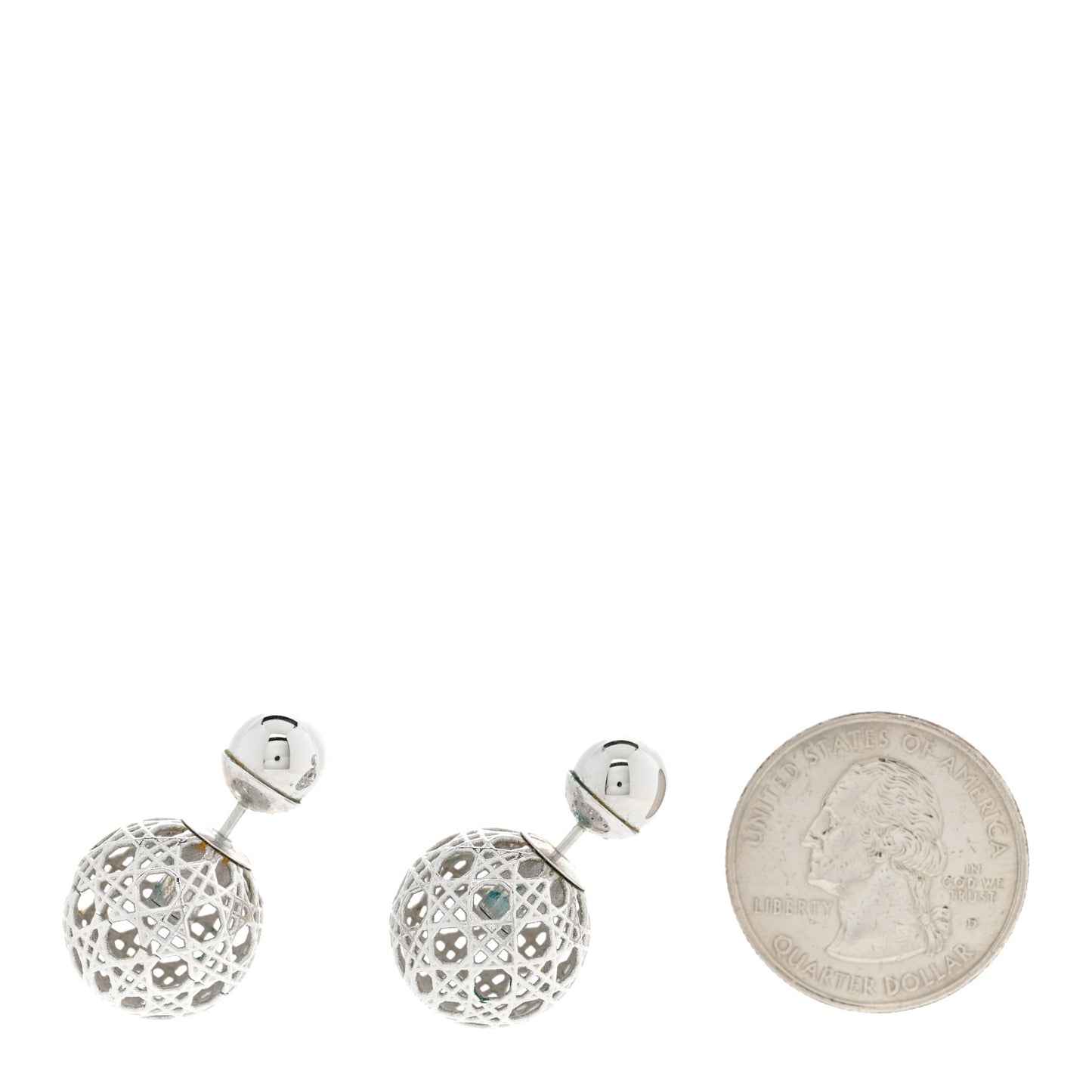 Cannage Mise En Dior Tribal Earrings Silver