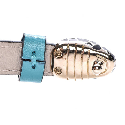 Bulgari Calfskin Serpenti Forever Muli-coiled Bracelet S Aquarelle Turquoise 6 of 8