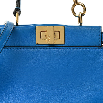 Fendi Shiny Nappa Micro Peekaboo Iconic Satchel Blue Royal 7 of 9