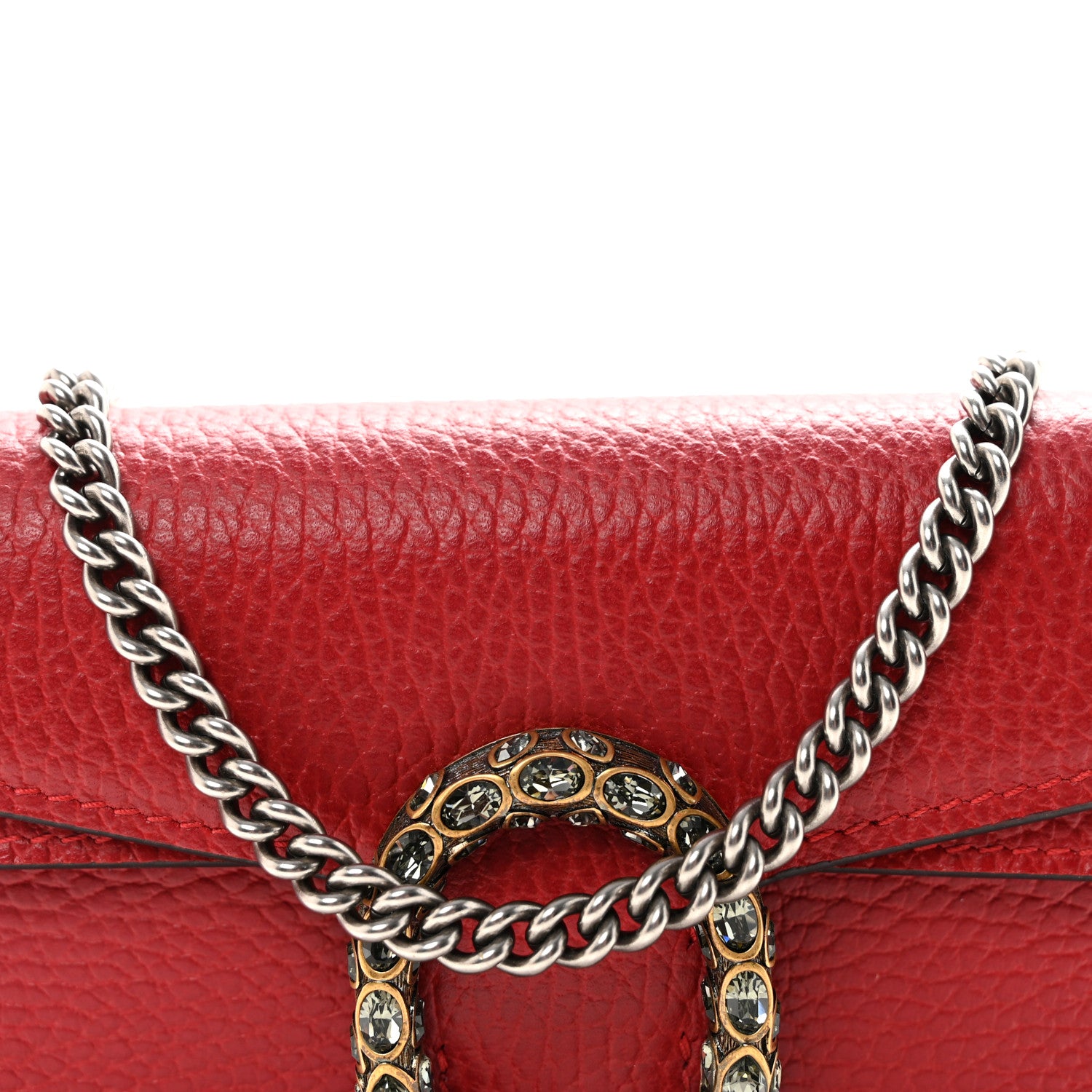 Gucci Calfskin Super Mini Dionysus Shoulder Bag Hibiscus Red 7 of 9