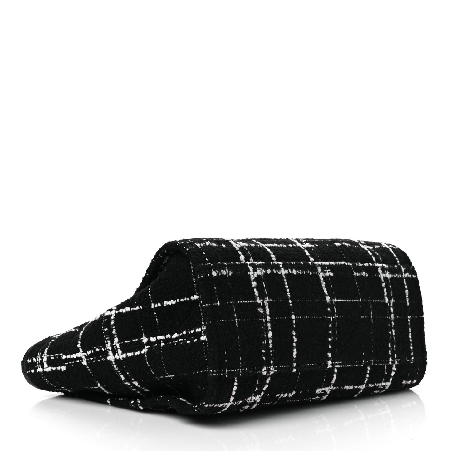 Tweed Medium Deauville Tote Black White Multicolor