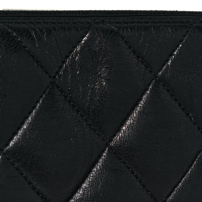 Chanel Lambskin Quilted Shopping Tote Black 16 of 18