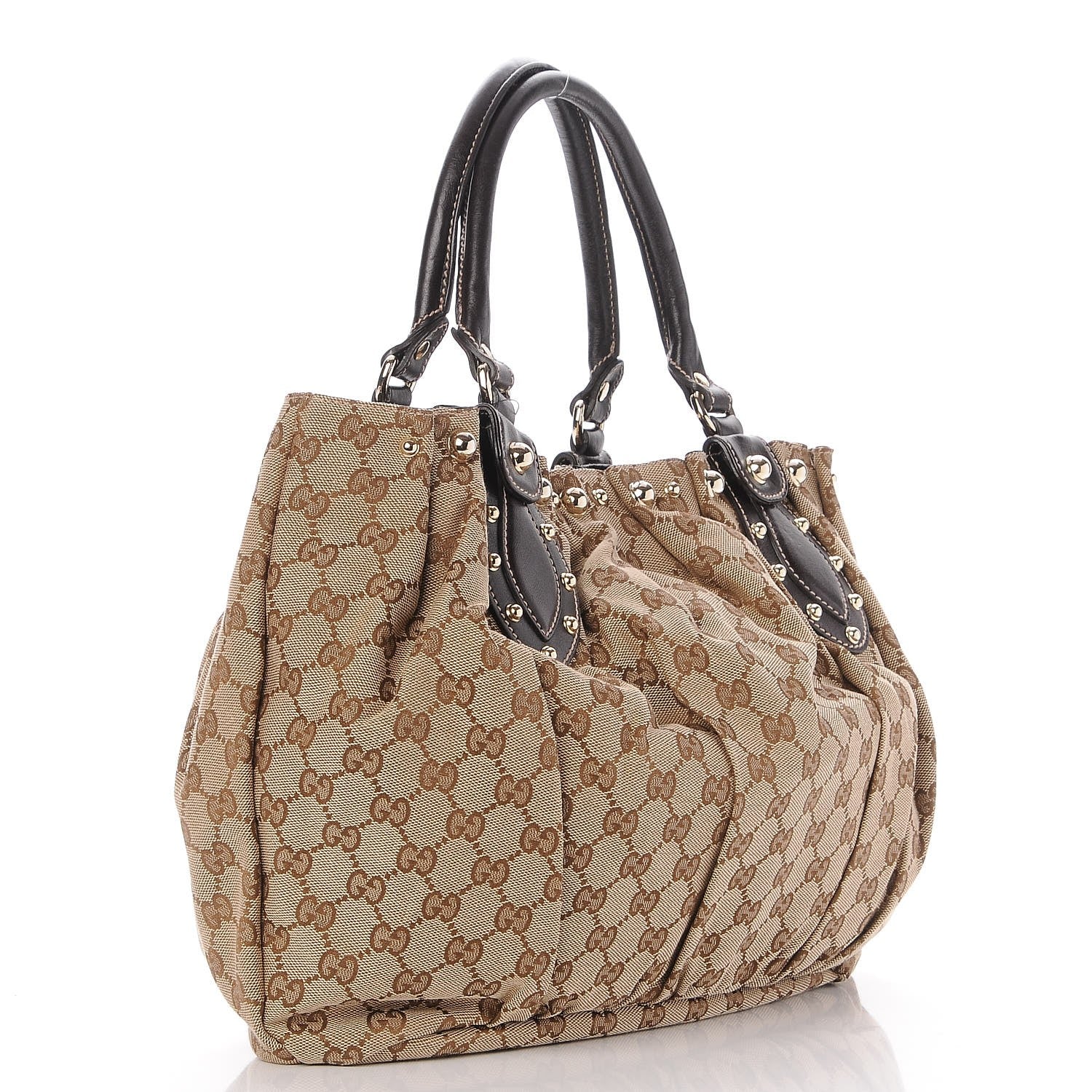 Gucci Monogram Studded Pelham Tote Dark Brown 3 of 7