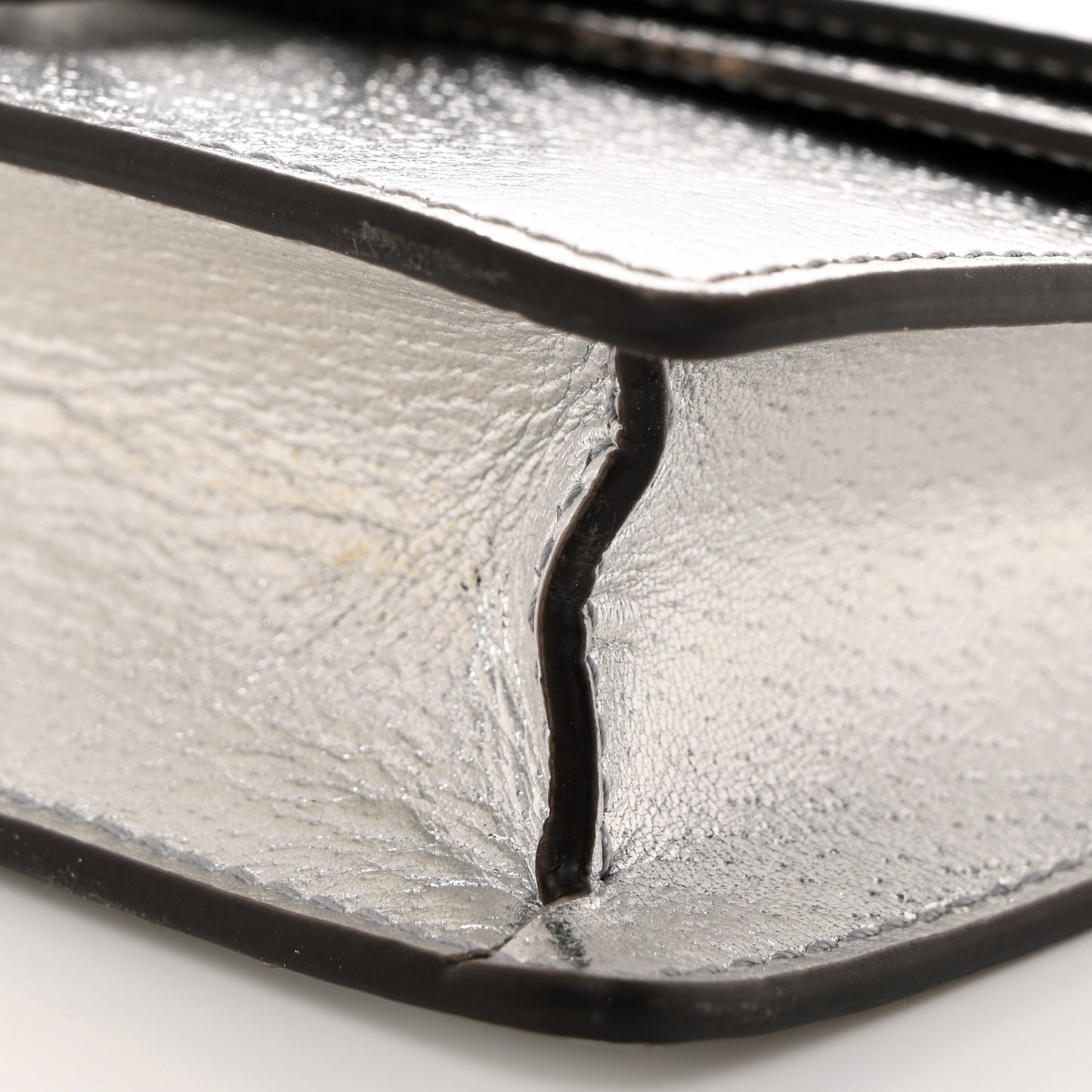 Metallic Calfskin Super Mini Dionysus Shoulder Bag Silver