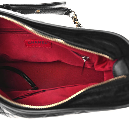 Chanel Aged Calfskin Quilted Medium Gabrielle Hobo Black 5 of 9