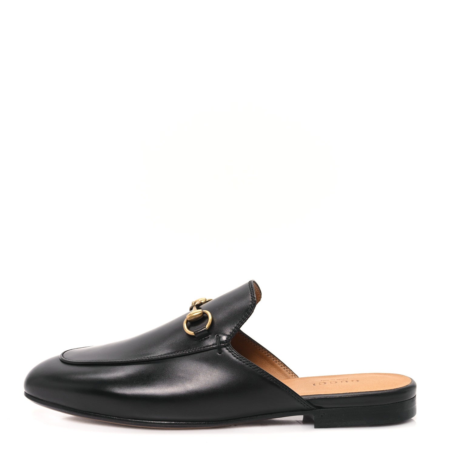 Gucci Calfskin Womens Princetown Slippers 37.5 Black 1 of 11