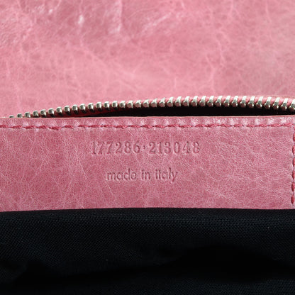 Balenciaga Agneau Giant 21 Silver Hardware Flat Handle Clutch Framboise 7 of 9