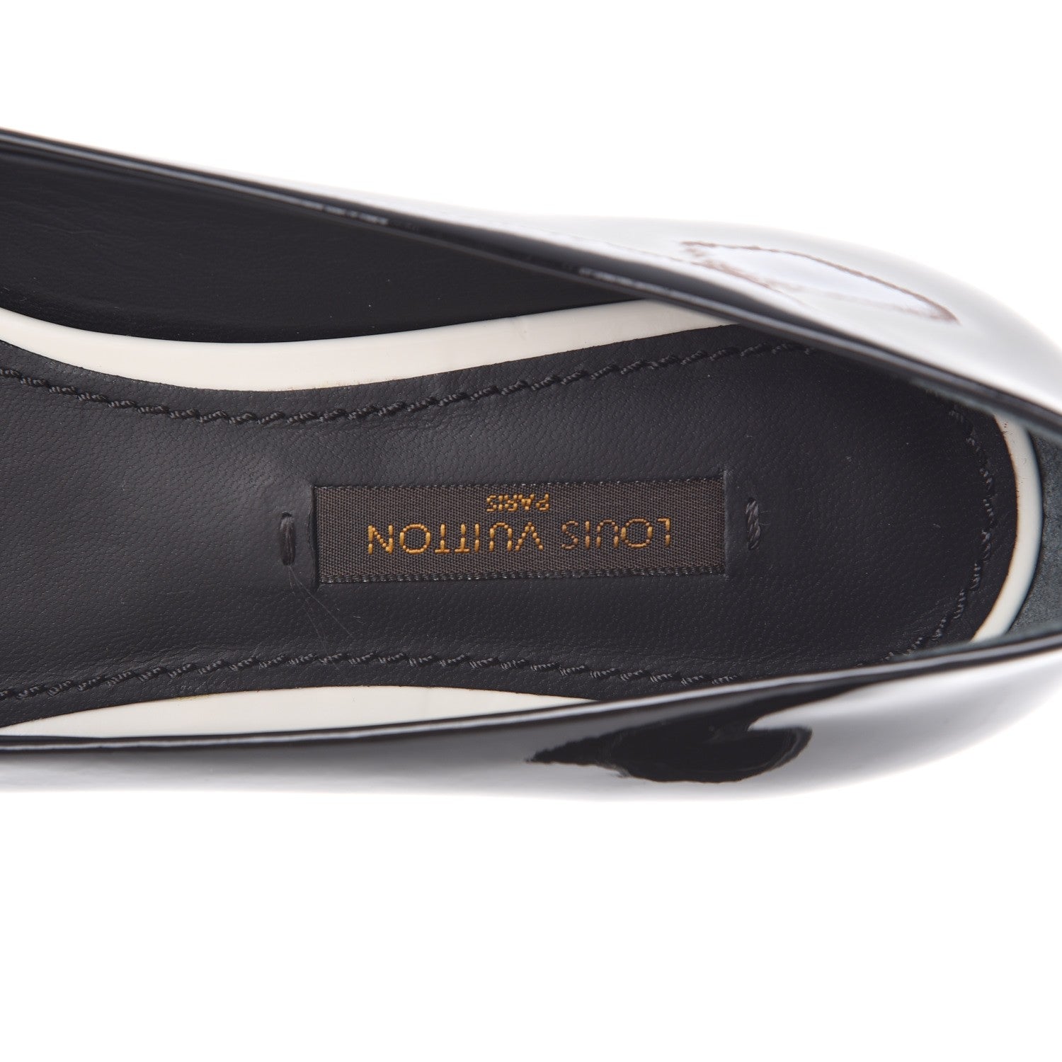 Louis Vuitton Patent Calfskin Eyeline Ballerina Flats 34.5 Black 7 of 8