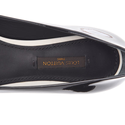 Louis Vuitton Patent Calfskin Eyeline Ballerina Flats 34.5 Black 7 of 8