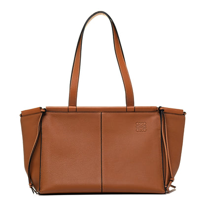 Loewe Grained Calfskin Cushion Tote Tan 1 of 10