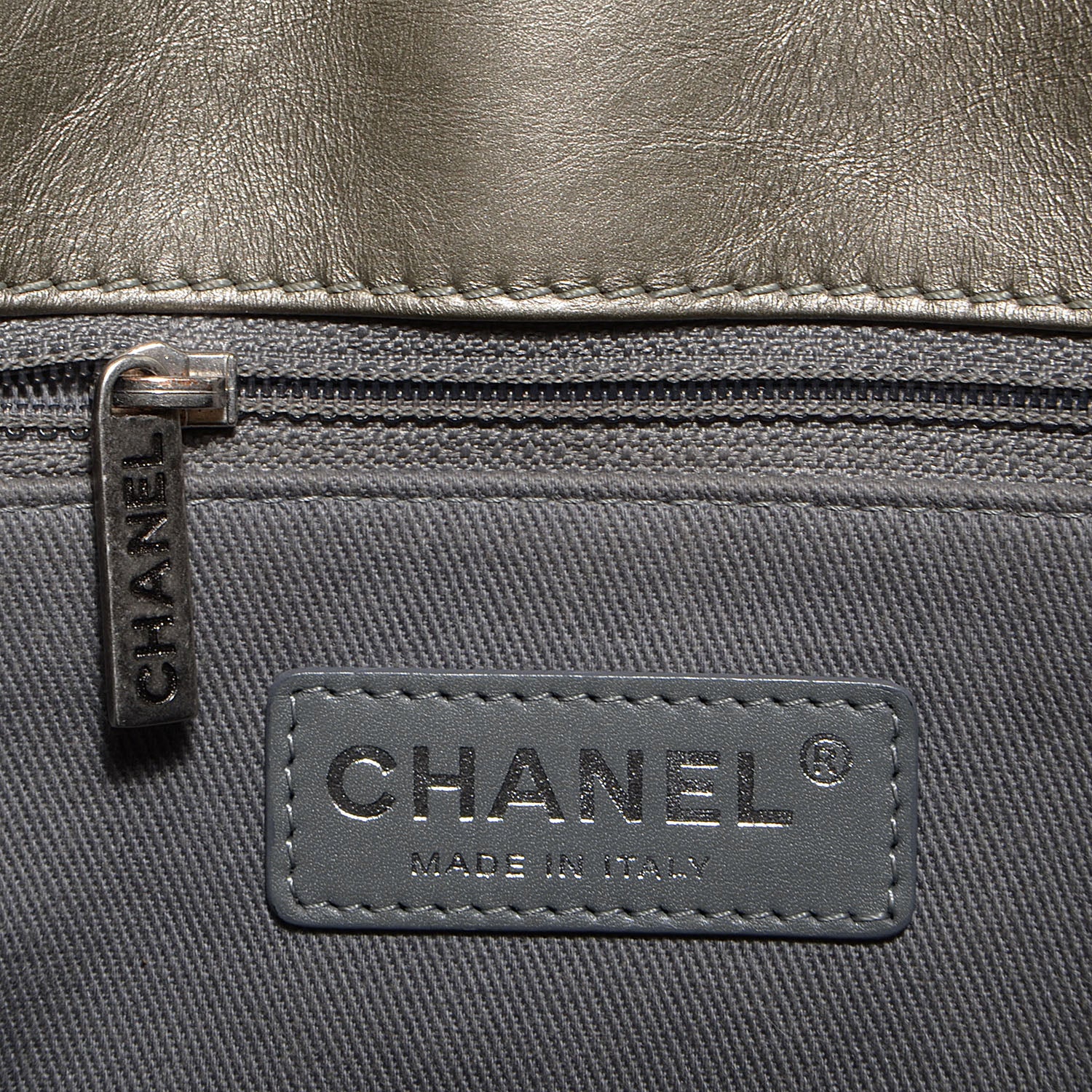 Chanel Aged Calfskin Reissue 2.55 Tote Dark Silver 6 of 8