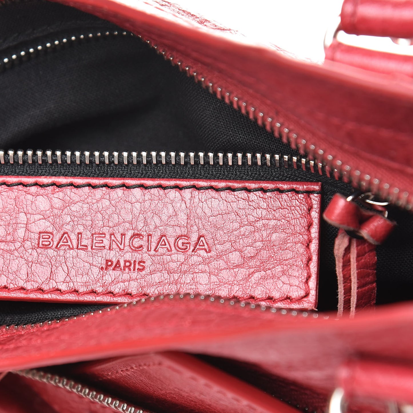 Agneau Classic Silver Hardware Mini City Rouge Sapphire