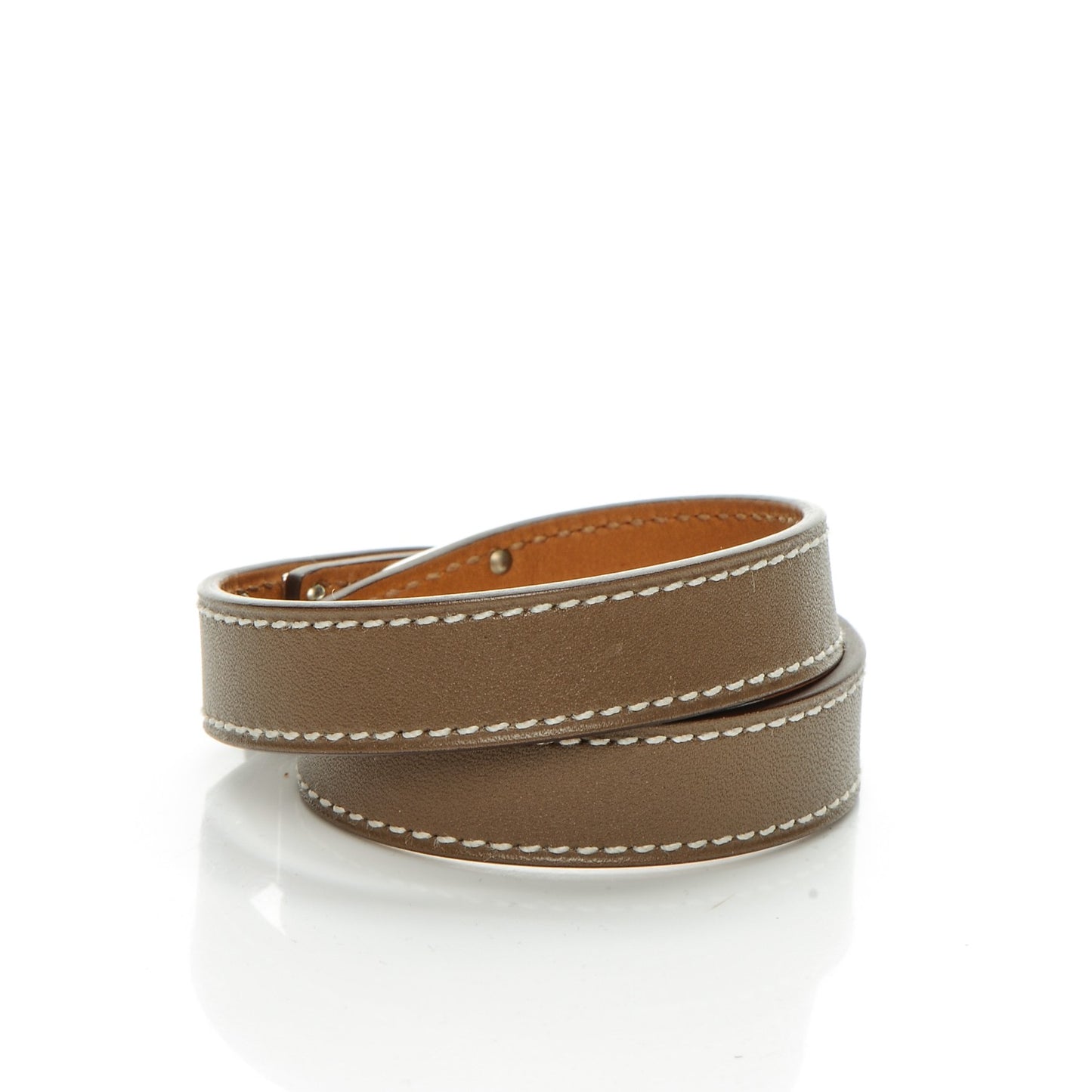 Tadelakt Kelly Double Tour Bracelet XS Etoupe