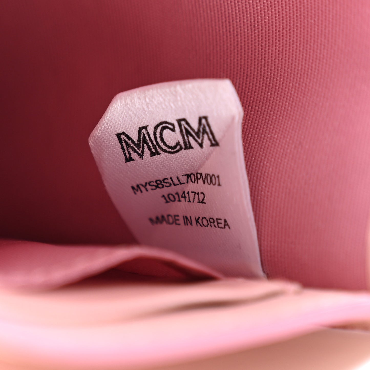 Grained Calfskin Mina Mini Wallet Pink Blush