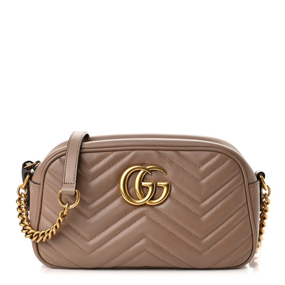 Gucci Calfskin Matelasse Small GG Marmont Chain Shoulder Bag Porcelain Rose 1 of 10
