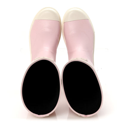 Chanel Caoutchouk CC High Boots 38 Light Pink White 2 of 8