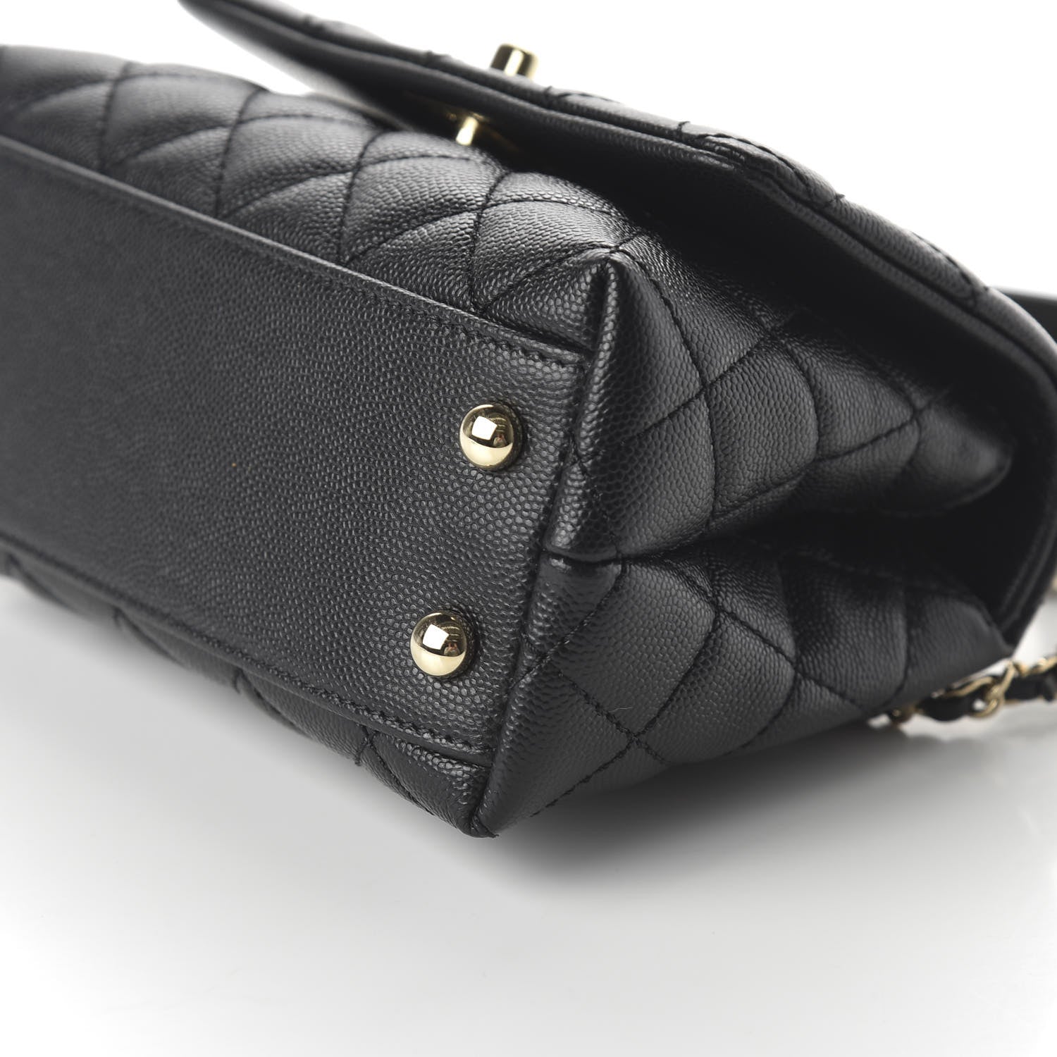 Chanel Iridescent Caviar Quilted Extra Mini Coco Handle Flap Black 7 of 10