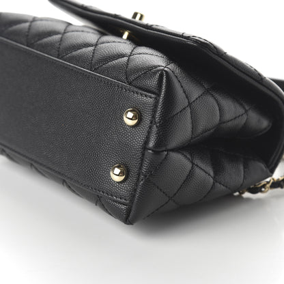 Chanel Iridescent Caviar Quilted Extra Mini Coco Handle Flap Black 7 of 10