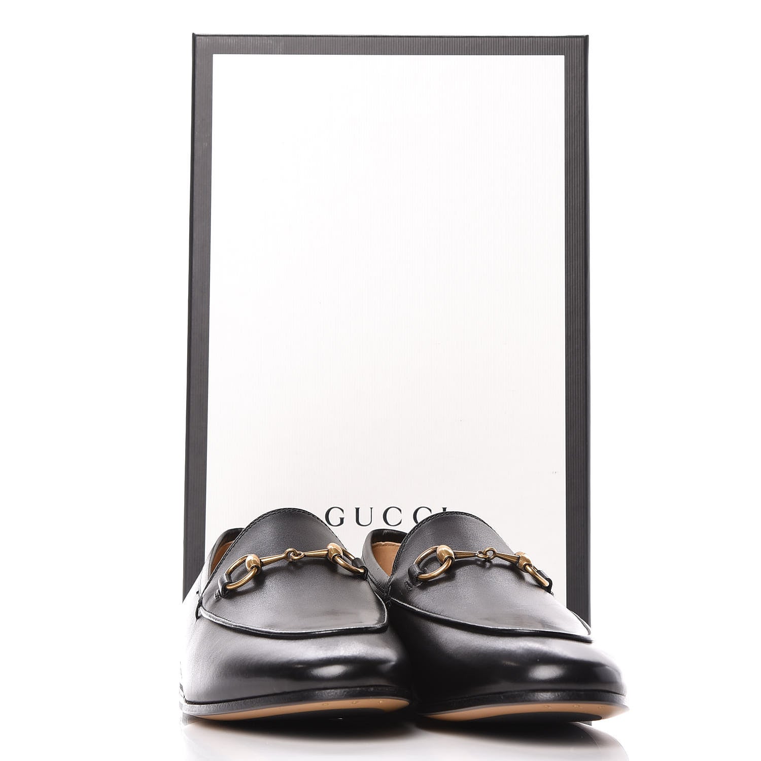 Gucci Calfskin Womens Jordaan Loafers 37.5 Black 8 of 8