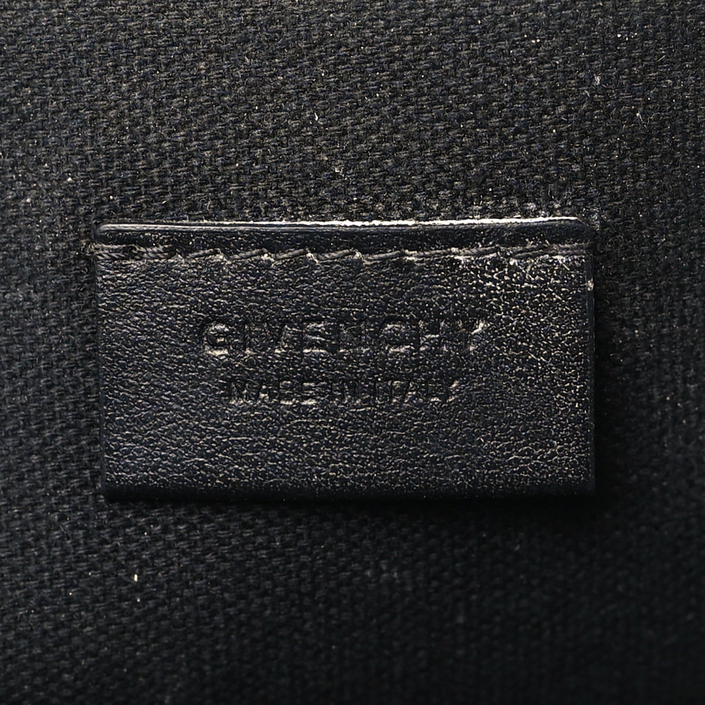 Smooth Calfskin Graffiti Paint Logo Pouch Black