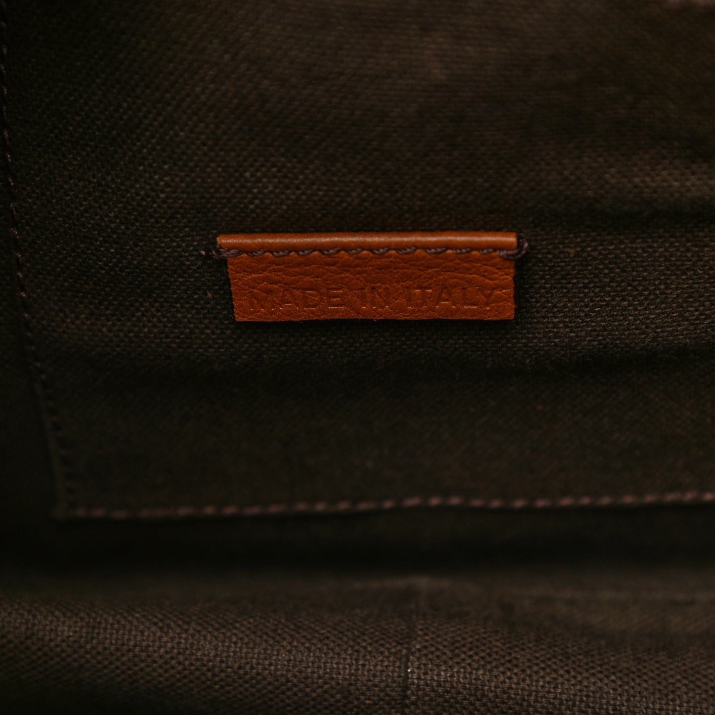 Calfskin Check Trim Hobo Brown