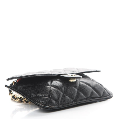 Chanel Caviar Fabric Graffiti Foldable Tote Bag With Chain Black Multicolor 7 of 20