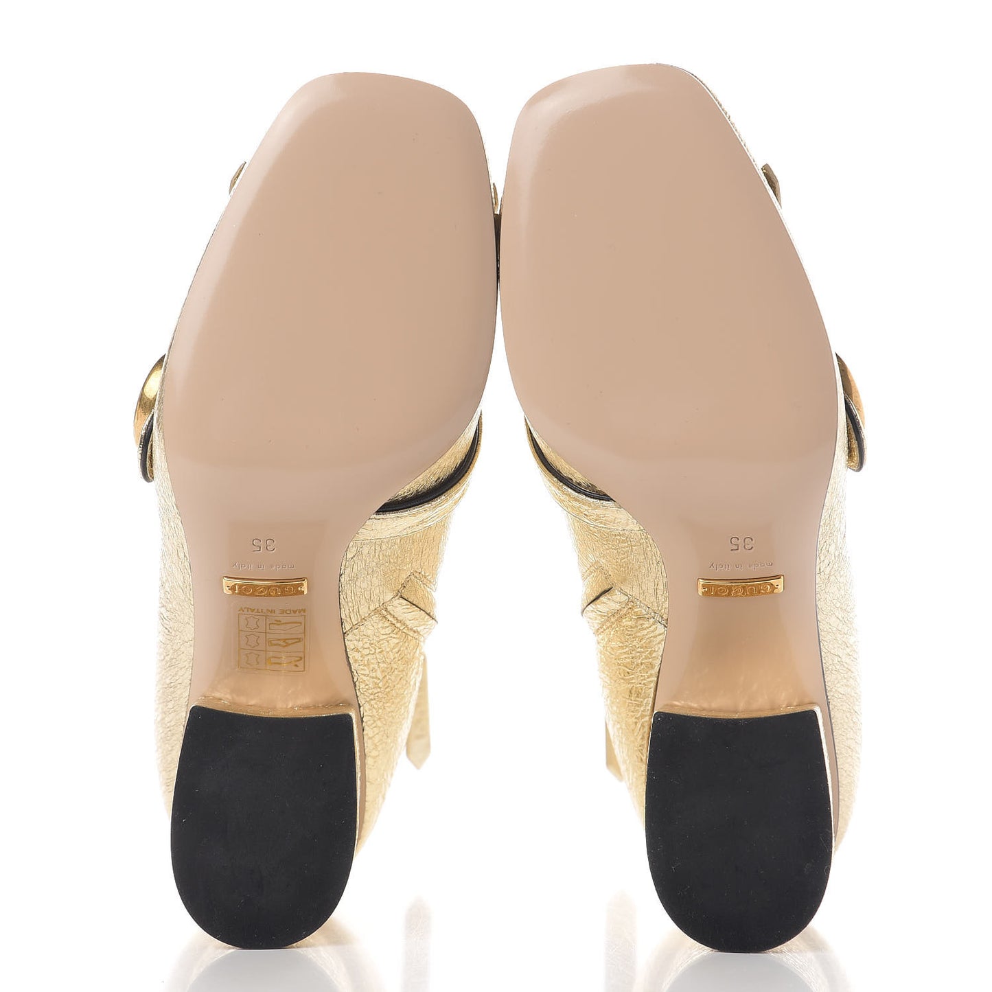 Galassia GG Marmont Fringe 75mm Ankle Boots 35 Platino