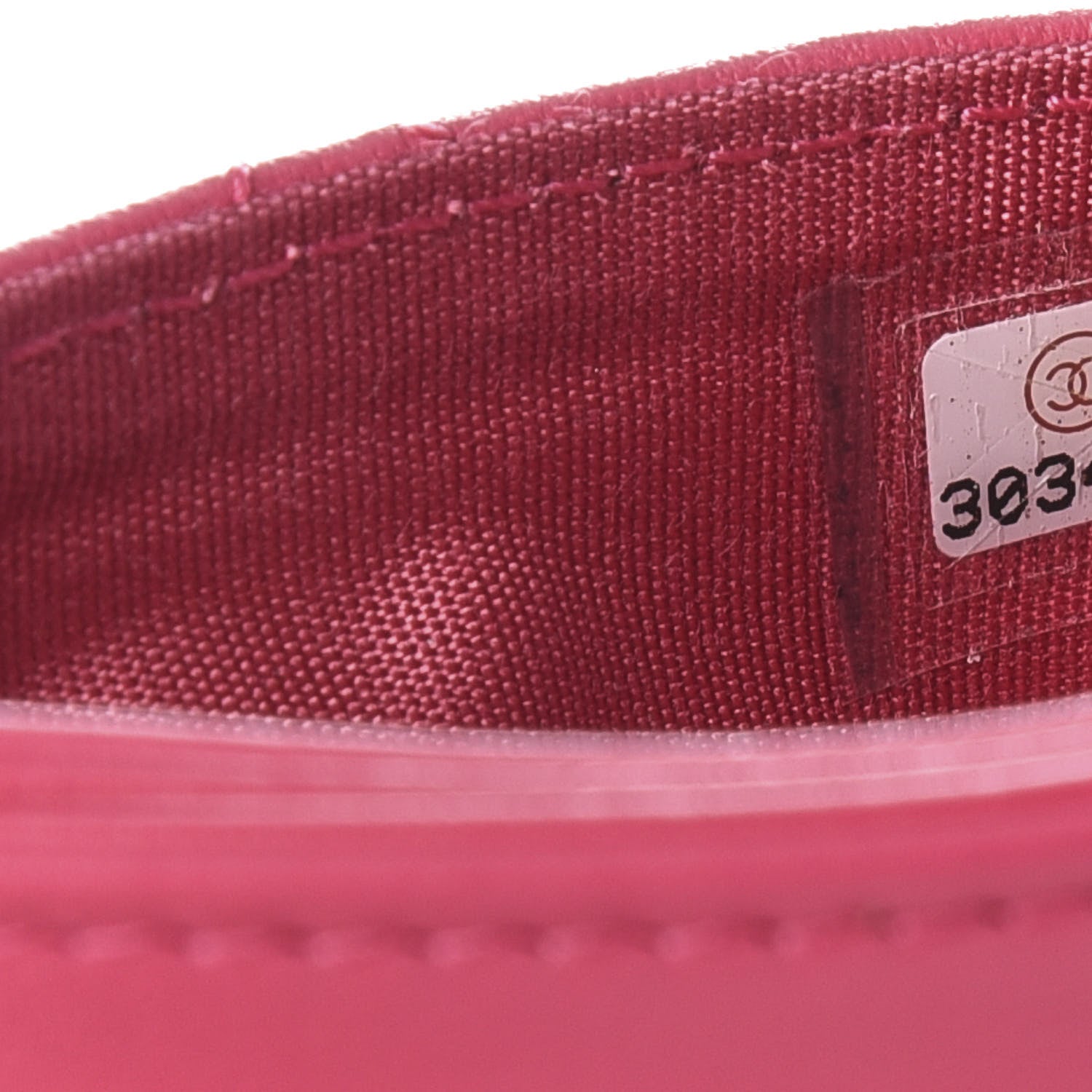 Chanel Lambskin Quilted Chanel 19 Card Holder Dark Pink 8 of 9