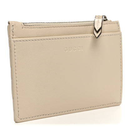 Gucci Lambskin Matelasse Monochrome GG Marmont Zip Key Pouch New Ivoire 3 of 7