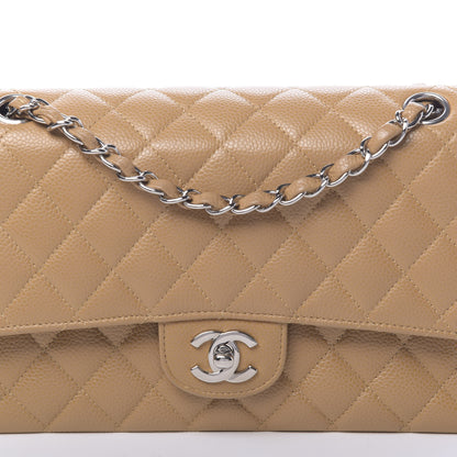 Chanel Caviar Quilted Medium Double Flap Beige 11 of 11