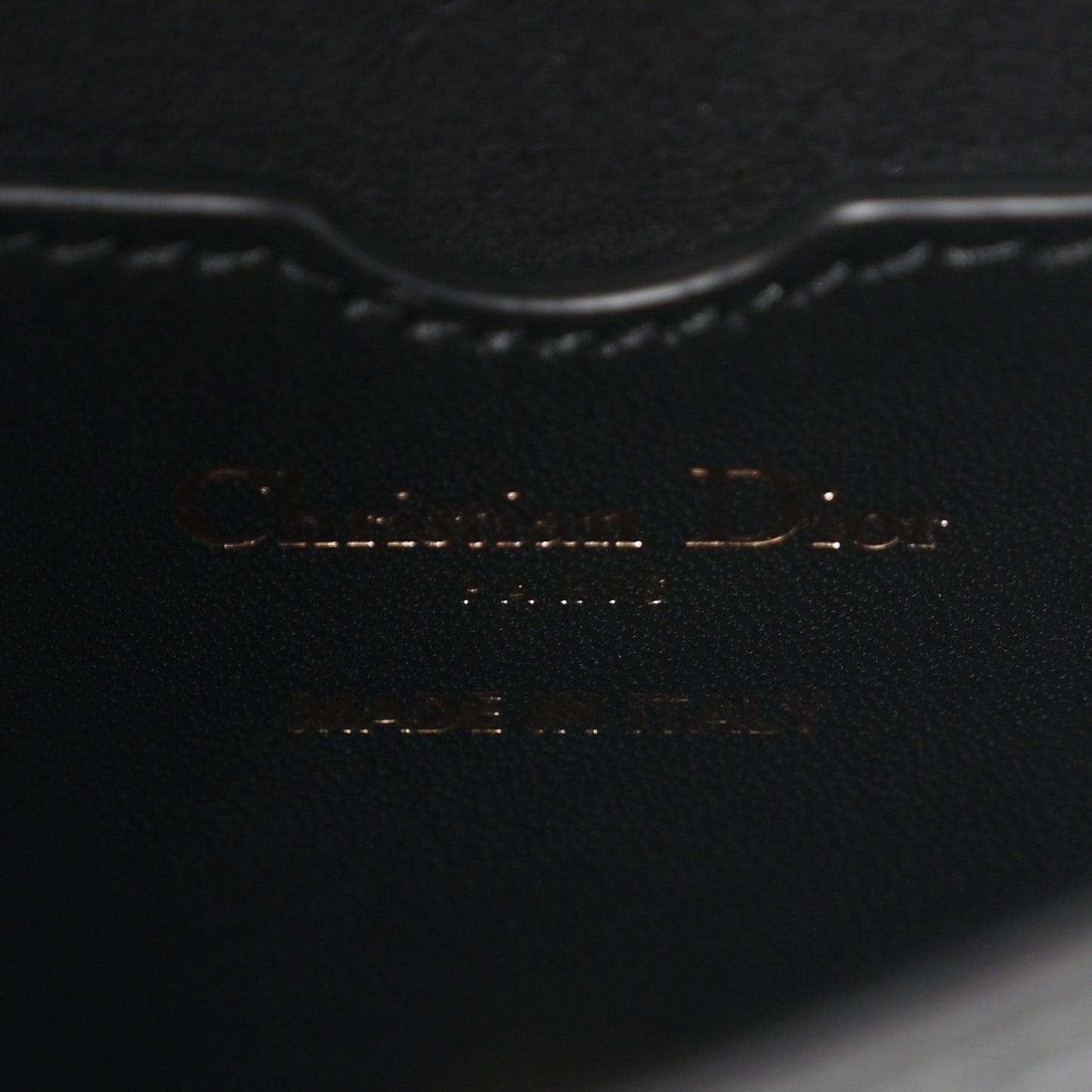 Grained Calfskin D-Bee Shoulder Bag Black