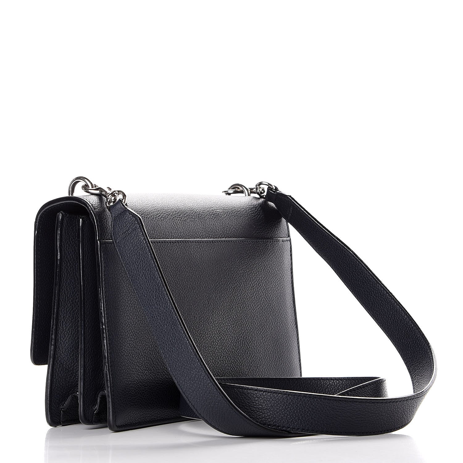 Saint Laurent Grained Calfskin Medium Monogram Sunset Navy Blue 2 of 9