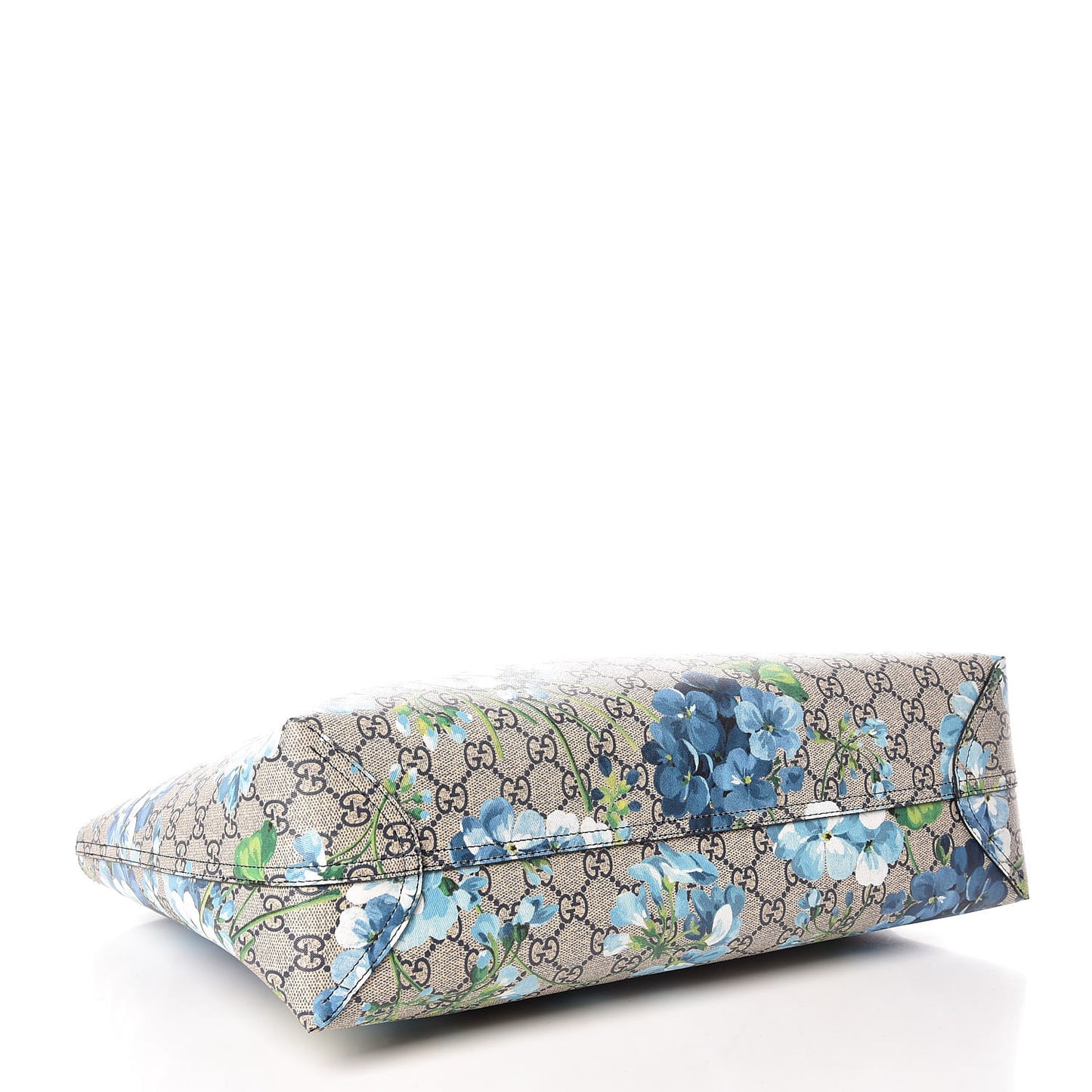 GG Supreme Monogram Blooms Medium Reversible Tote Beige Blue Navy