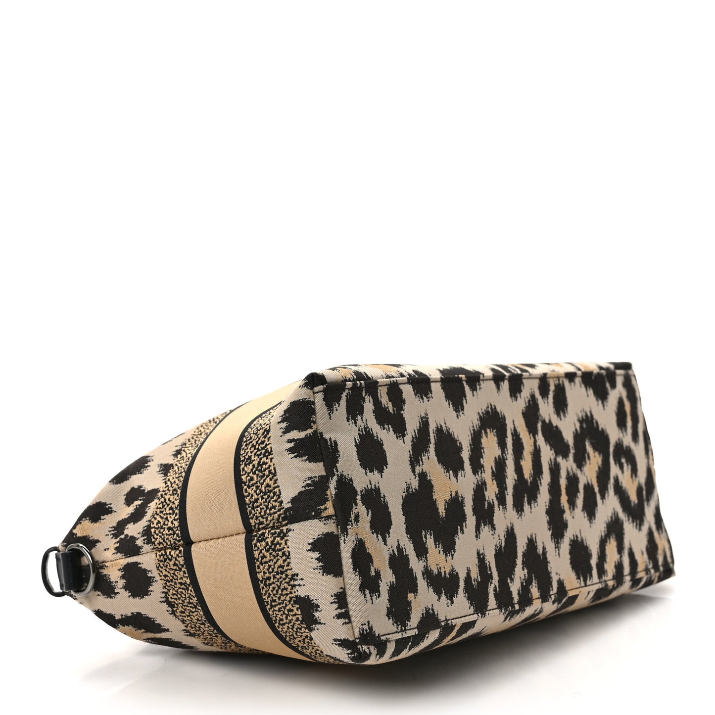 Canvas Mizza Embroidered Medium Leopard DiorTravel Nomad Pouch Beige