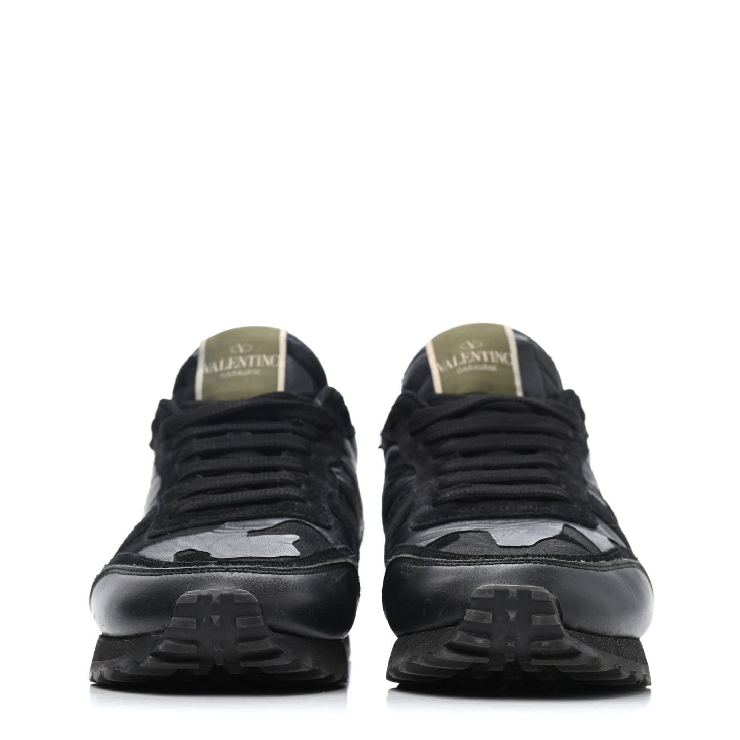 Nappa Suede Camouflage Womens Rockrunner Sneakers 38 Black