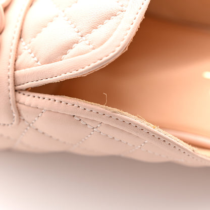 Chanel Lambskin Quilted Chain CC Mules 37.5 Light Pink 11 of 13