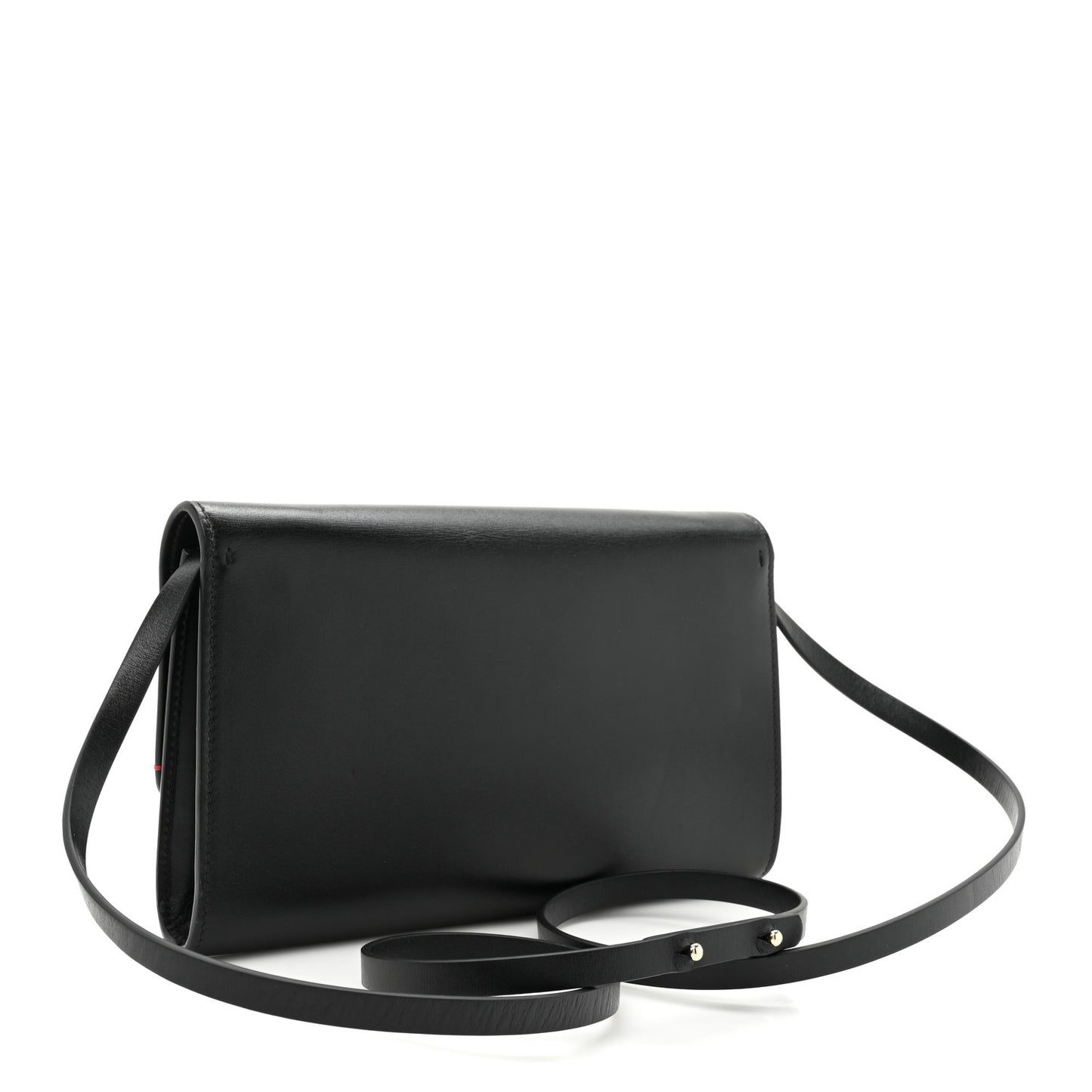 Calfskin VCase Chain Wallet Black