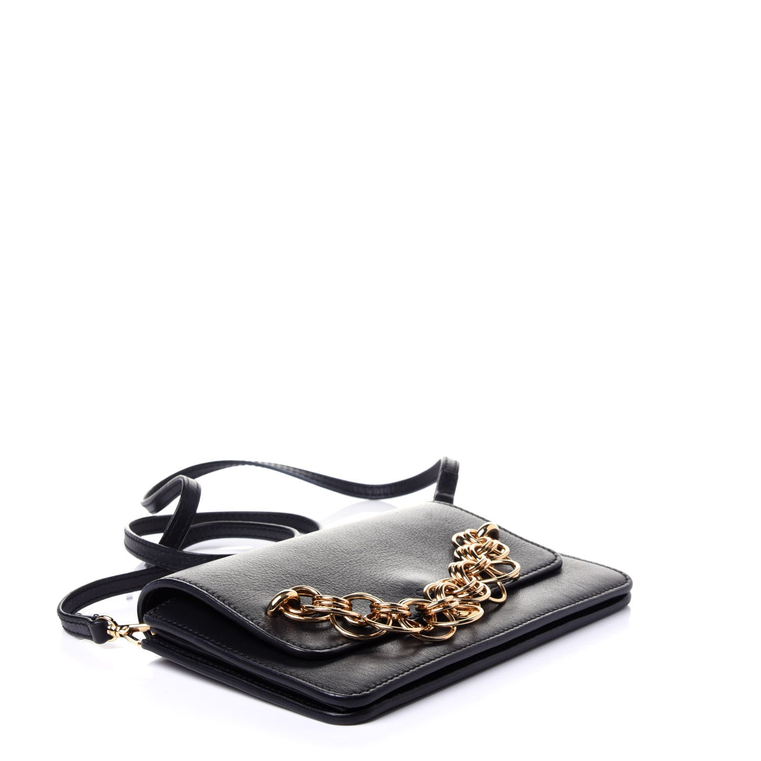 Chloe Smooth Calfskin Drew Bijou Clutch Black 4 of 10