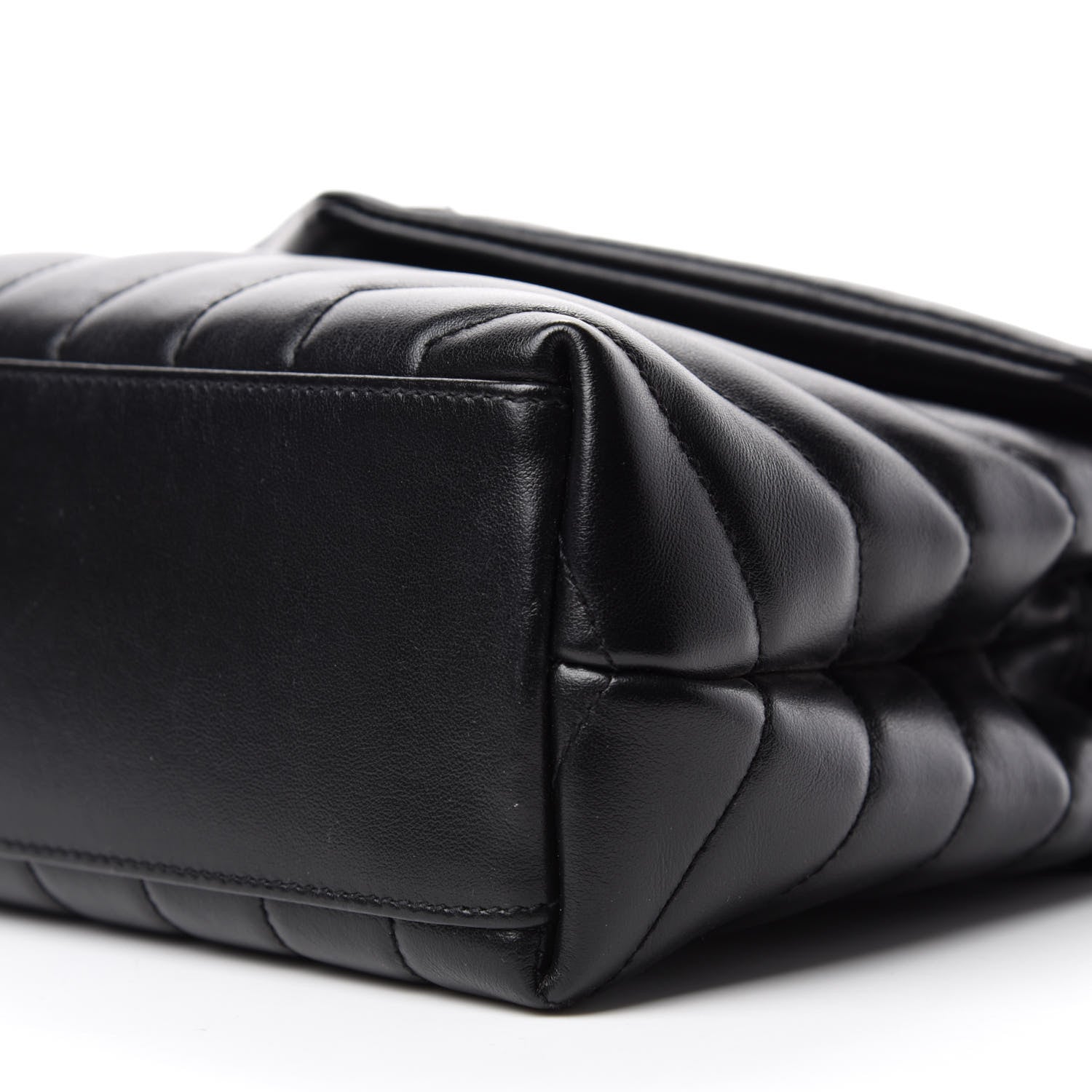 Saint Laurent Calfskin Y Quilted Monogram Small Loulou Chain Satchel Black 7 of 11