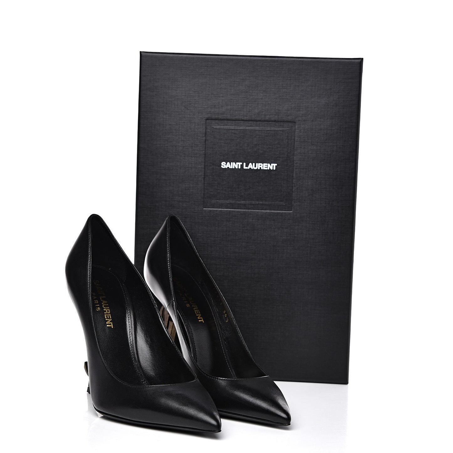 Calfskin Opyum 100 Pumps 36 Black Gold